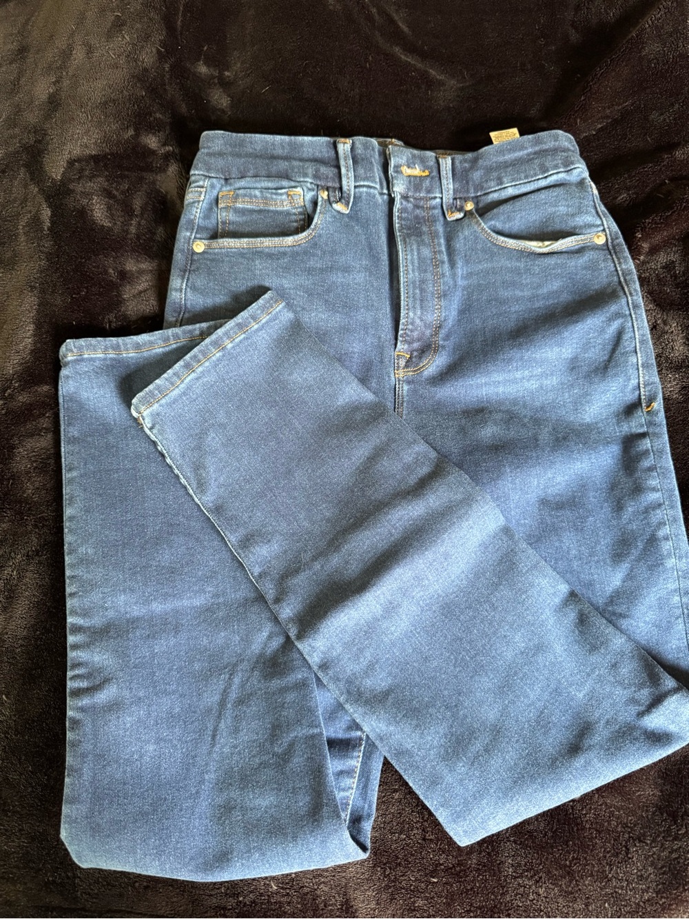 Good American Always Fits Good Classic Slim Straight Jeans 6-12 EUC